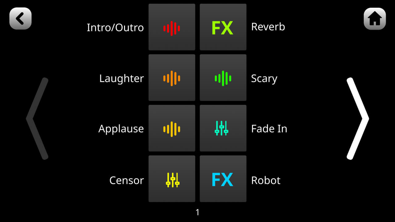 RØDECaser Pro II SMART pads menu screen